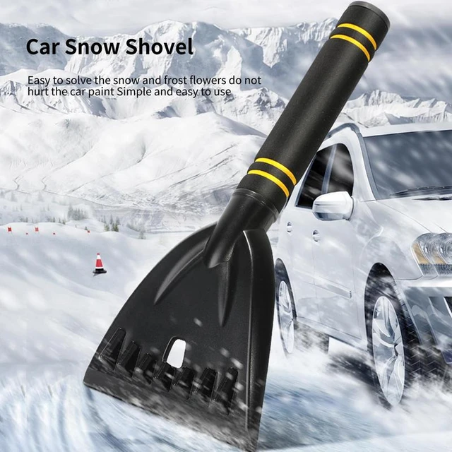 Nonald-Pelle à neige portable pour voiture, teinte de fenêtre, livres secs,  raclette en verre, déneigement d'hiver, poignée utilitaire, outil rond -  AliExpress