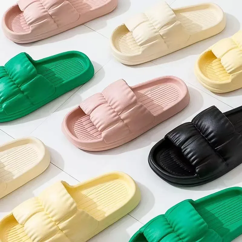 Flower indoor home slippers summer simple anti slip men's and women's lightweight EVA spring cool slippers soft bottom bathroom 6