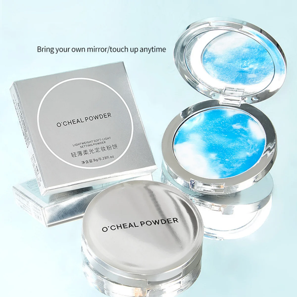 Loose Powder 1PC Blue Sky And Cloud Oil Powder Skin-friendly Skin Natural Face Long Lasting Contouring Powder Cosmetics