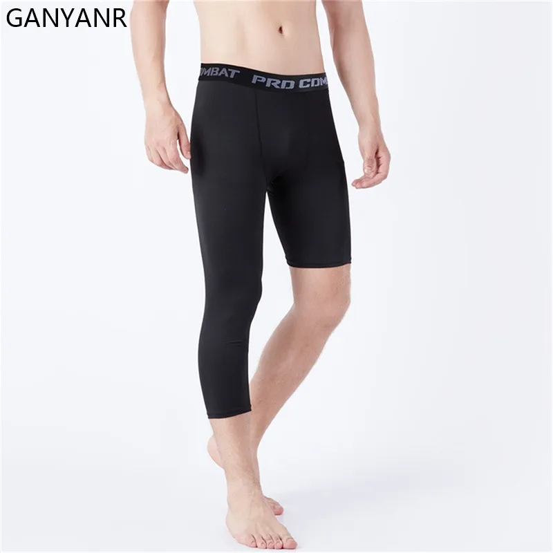 GANYANR Running Tights Men Compression 