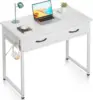 Vanity Desk with Storage, Home Office Computer Desk for Small Spaces, Modern Work Writing Study Table 2