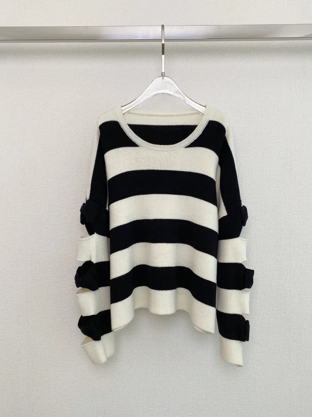 

2023 Women's Clothing Fashion hollow striped sweater Autumn Winter New