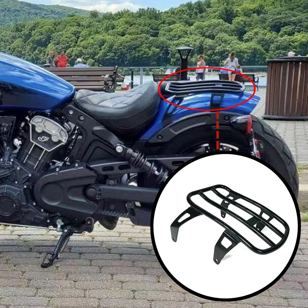 Moto Indian Scout Bobber Scout Sessanta Portapacchi Posteriore Portabagagli Passeggero Sedile Posteriore