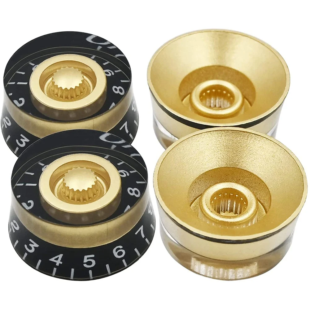 Volume Tone Speed Control Knobs 4Pcs for Les Paul LP Style Bass Electric Guitar Parts