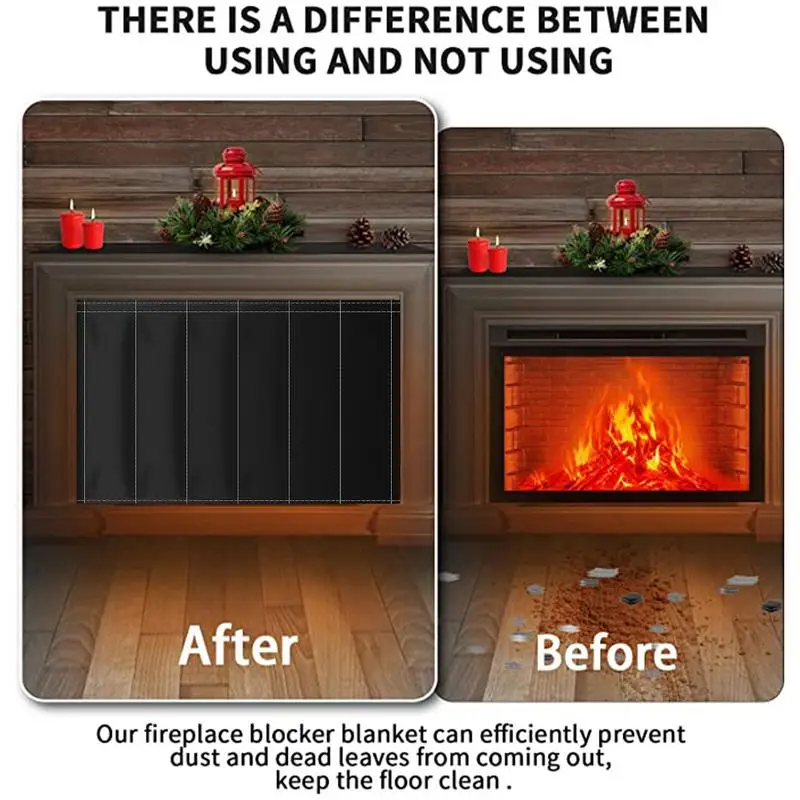 Fireplace Cover, Fireplace Insulation Draft Blocker, Fireproof Fireplace  Blanket For Heat Loss, Fireplace Flue Blocker, Fireplace Cold Air Blocker