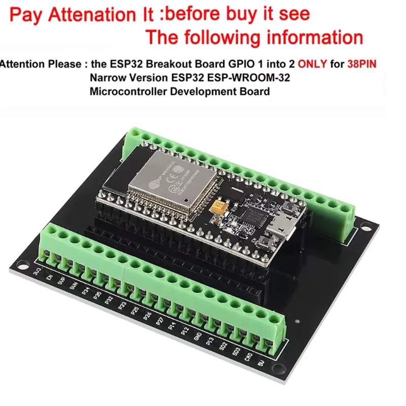 Dual-Core ESP32 Development Board with WiFi & Bluetooth - CP2102 Ultra-Low Power Consumption