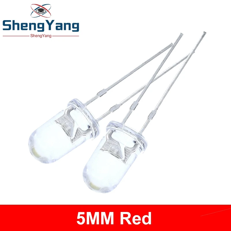 10/20/100PCS Led Bulb Transparent Round 3MM 5MM Super Bright Water Clear Green Red White Yellow Blue Light Emitting Diode