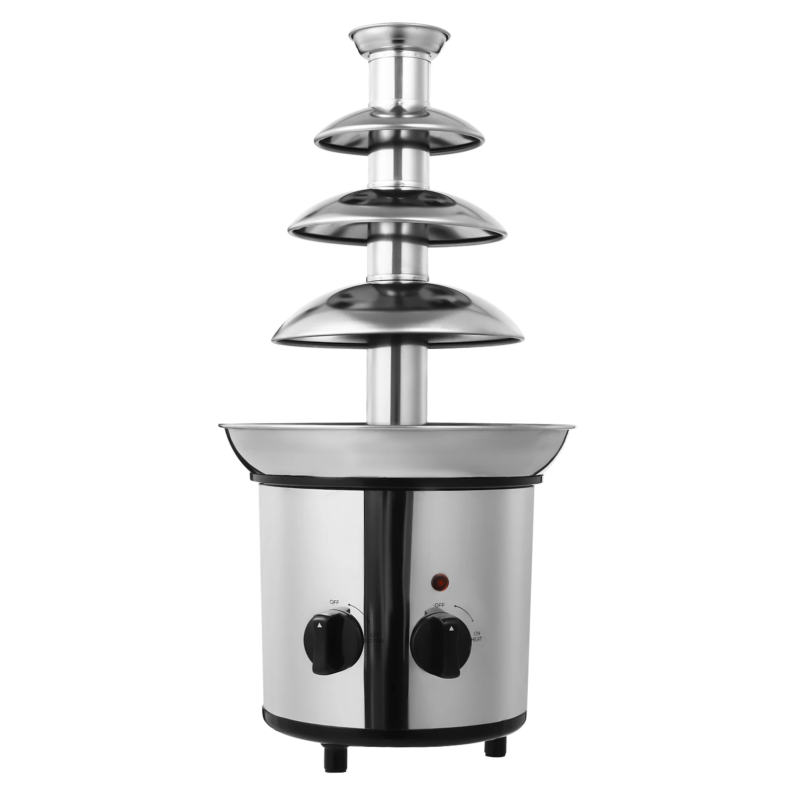 4-Tier Chocolate Fountain Machine Electric Chocolate Melting Fountain Machine for Cafes Hotels Weddings Birthdays