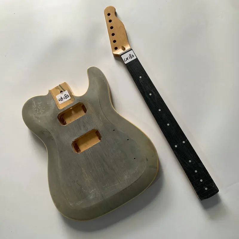 

CN183+CB183 Custom Guitar DIY Tele Guitar Kits Unfinished with Damages No Frets for Replace Body+Neck One Sets