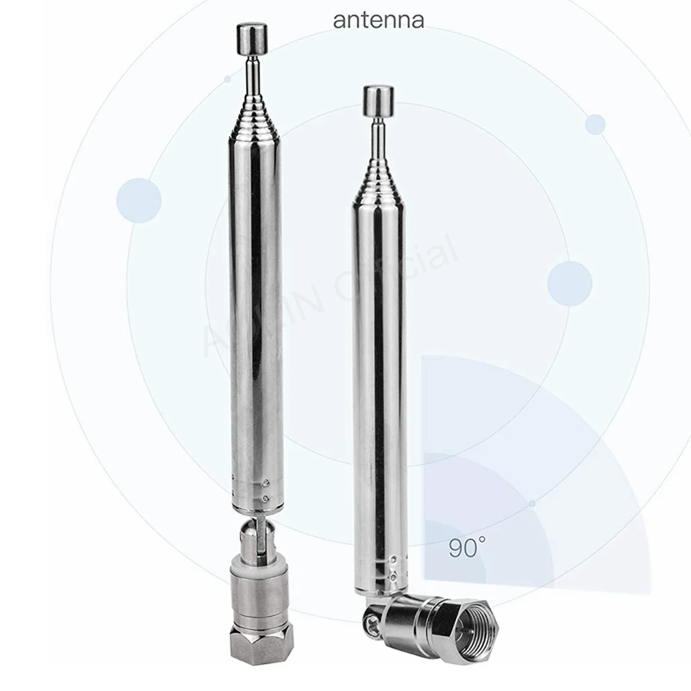 Radio Telescopic Antenna 75 Ohm Screw F Type Plug For FM Amplifier