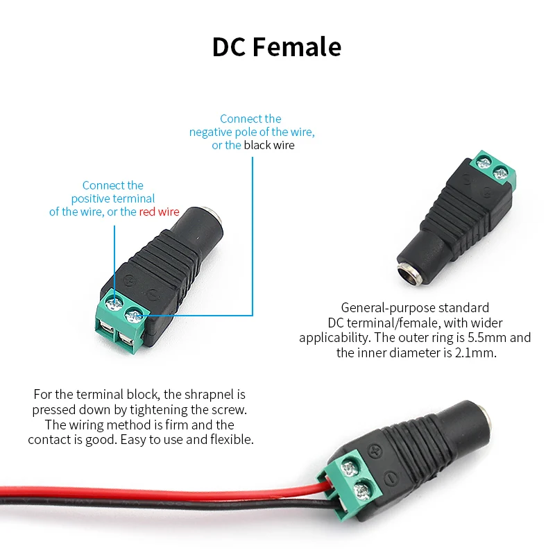 Power Adapter Universal 5.5MM*2.1MM 2.5MM AC DC JACK 8 Plug Power Adapter Connector Kits For Laptop Power Supply Plug Jack Sets 8PCS/10PCS
