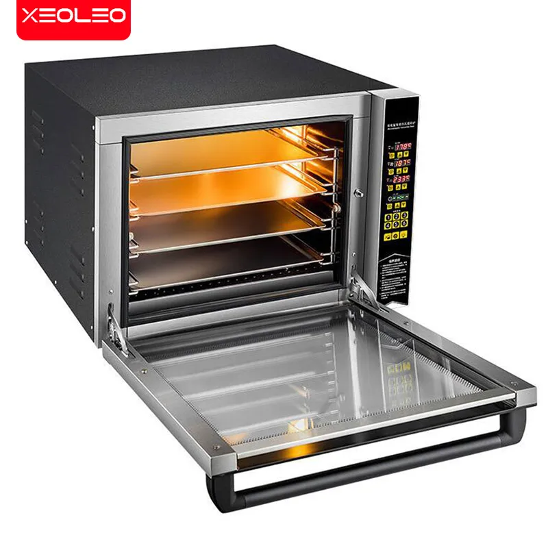 XEOLEO Electric Convection Oven Cake Baker 4 layer Commercial Toast Baking machine 4200W Heating Pizza/Egg Trat/Cookie/Bread 4