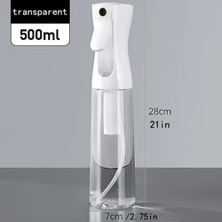 High Pressure Fine Mist Hydration Spray Bottle (Transparent 500ml)