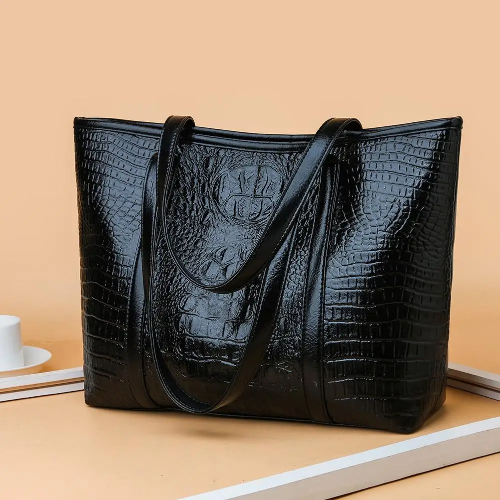 Hot Sale Handbags Multi-function Texture Vintage Crocodile Leather Women Handbag Large Capacity Shoulder Shopping Bag