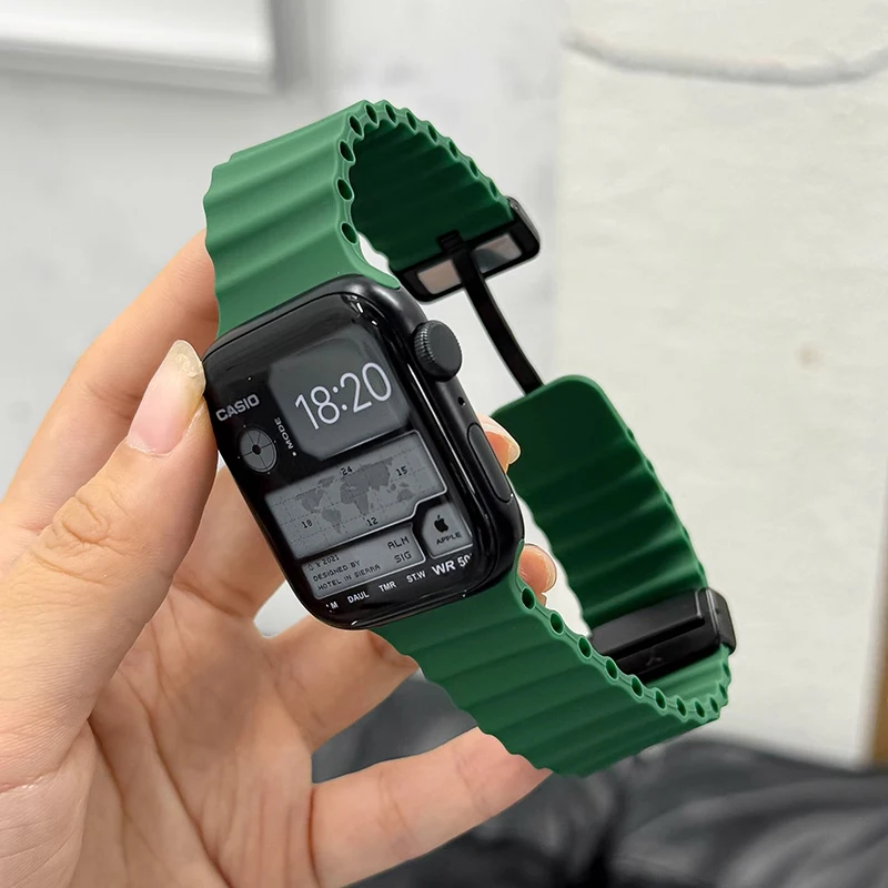 Armbänder für Apple Watch-Armbänder 45 mm 46 mm Ultra 2 49 mm 44 mm 40 41 42 mm Magnetisches Ozean-Armband Correa iWatch 10 9 8 7 6 5 SE 4 3 – Detail 12