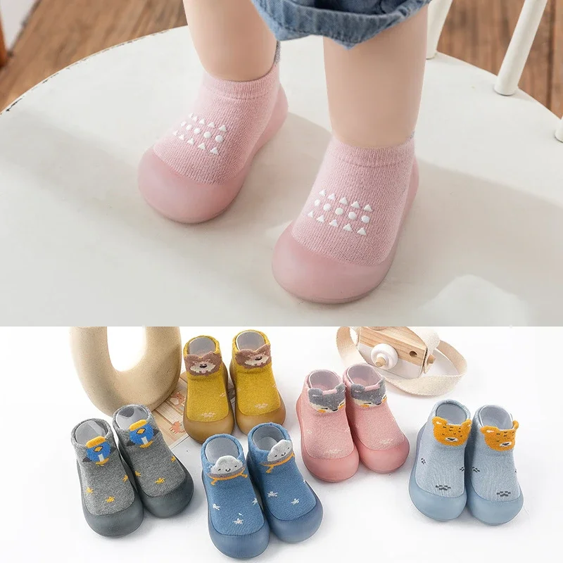 Baby Boy First Walkers Children Sock Shoes Non-slip Floor Socks Boy Girl Soft Rubber Sole Shoes Toddler Sock  Infant Booties 2