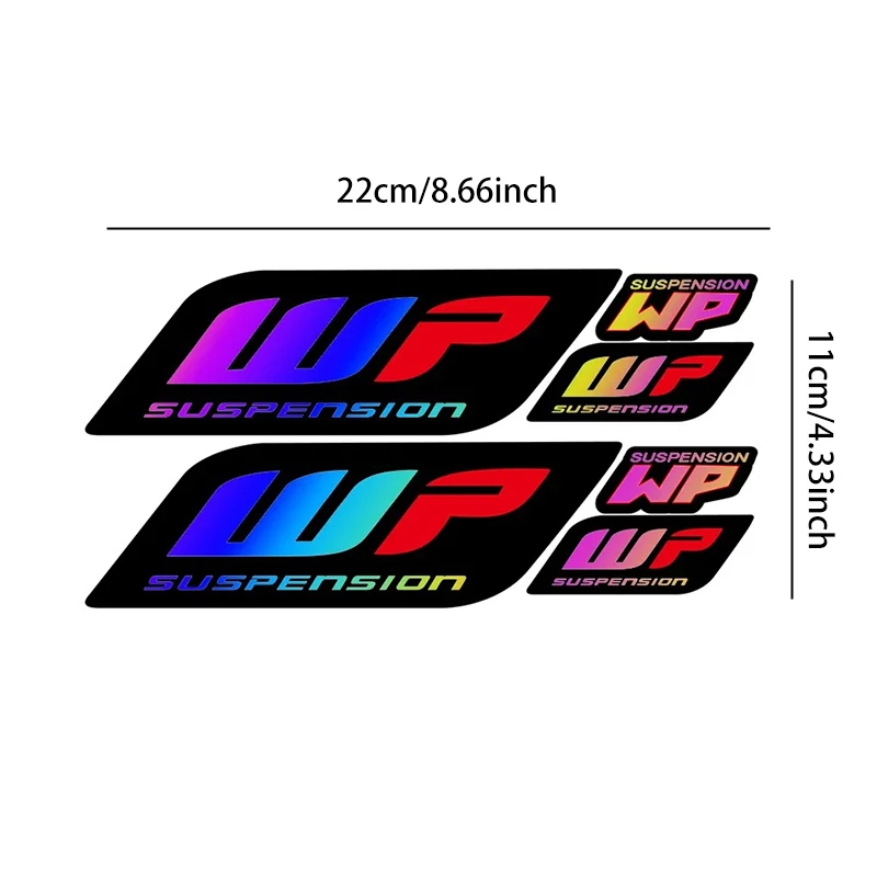 Motorcycle Stickers WP Suspension Fork Damper Decal For Kawasaki Honda SUZUKI DUCATI Benelli Motorcycle Accessories