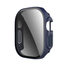 Shockproof Apple Watch Ultra Case with Tempered Glass Protector for 49mm Ultra 1 2 3 (Midnight Blue 06)