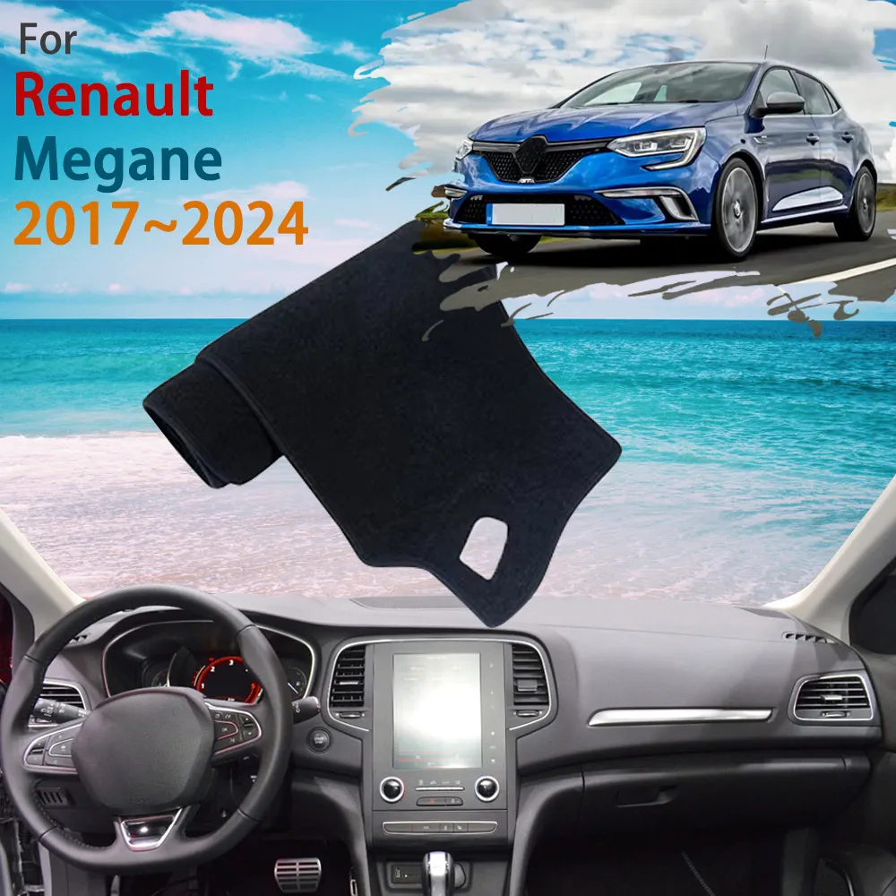 For Renault Megane Grandcoupé IV 4 2018~2024 Dashboard Cover Anti-Slip Protect Sunshade Dast Mat Carpet Cushion Car Accessories