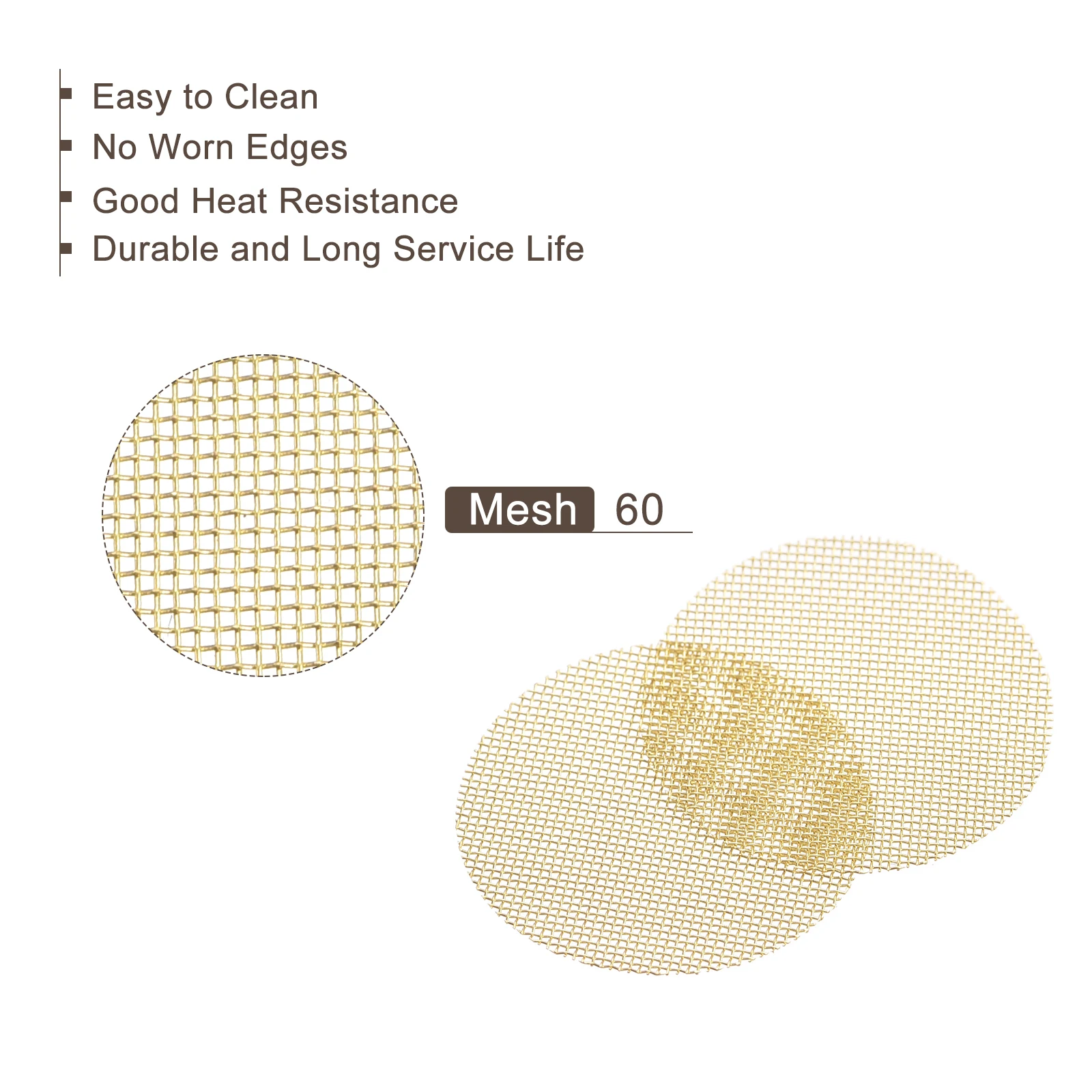 40/120Pcs Pipe Screen Brass Screens Mesh Net 9.5mm/12.7mm/15.8mm/19mm Diameter for Pipe Filter Smoking Accessories Replacement 3