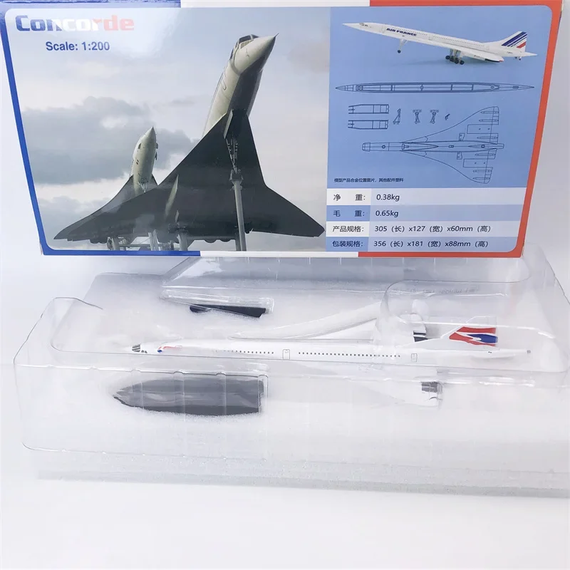 Diecast Metal Alloy Plane Model Toy 1:200 Scale Concorde Air