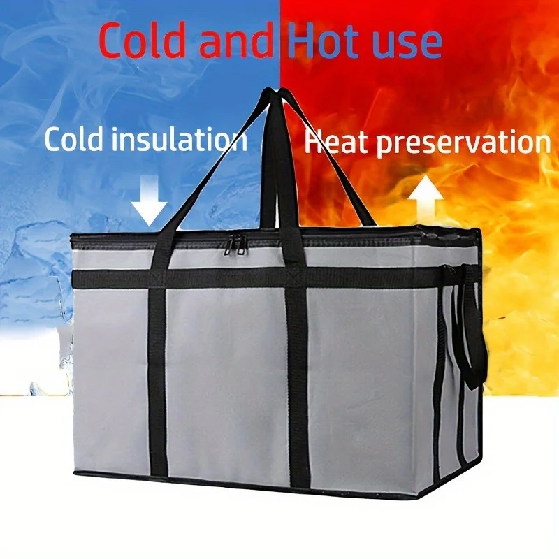Pizza Delivery Bag 1 Set (Bag & Bottom) XXXL Large Capacity Reusable Warming 3 Layers Insulated pizza delivery bag