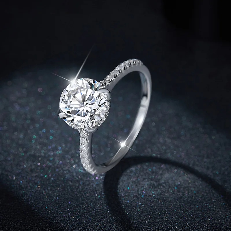 Follow Cloud 1-3ct Moissanite Classic Four Paws Wedding Ring