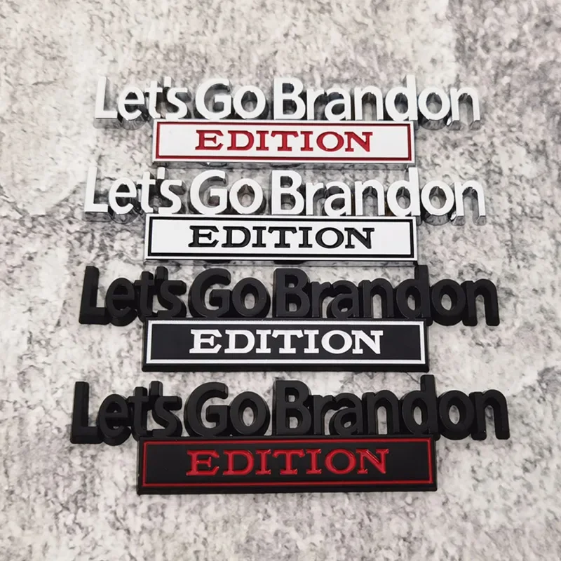 

Cross-border best-selling lets go brandon metal car logo EDITION car body stickers tail logo metal car stickers