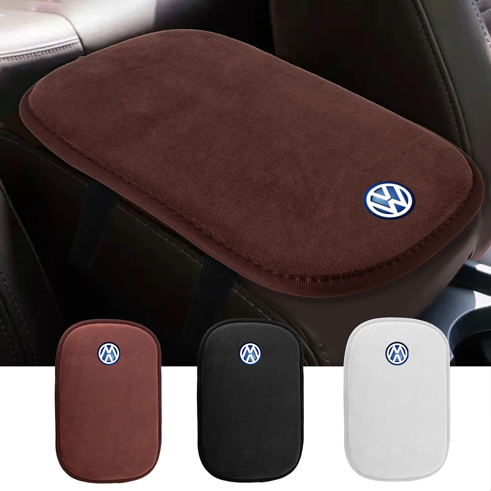 모피 자동차 팔걸이 패드 센터 콘솔 보호 쿠션 자동차 액세서리, 폭스바겐 VW GOLF6 MK6 MK7 MK7.5 8 MK8 변형 폴로