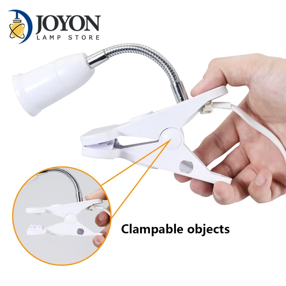 EUUSPlug360DegreesFlexibleDeskLampHolderE27BaseLightSocket