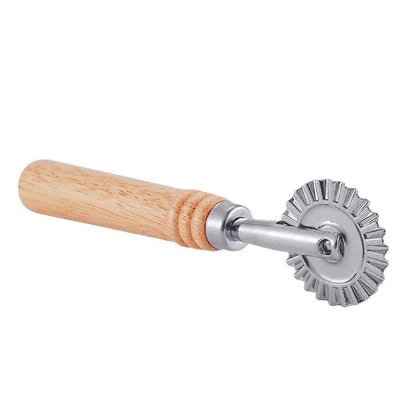 Description Picture 5 of item1Pcs Dumpling Embossing Side Embossed Biscuit Mold Pasta Hand-cutting Machine Baking Pastry Decor Cookie Mould Roll Wheel Tools