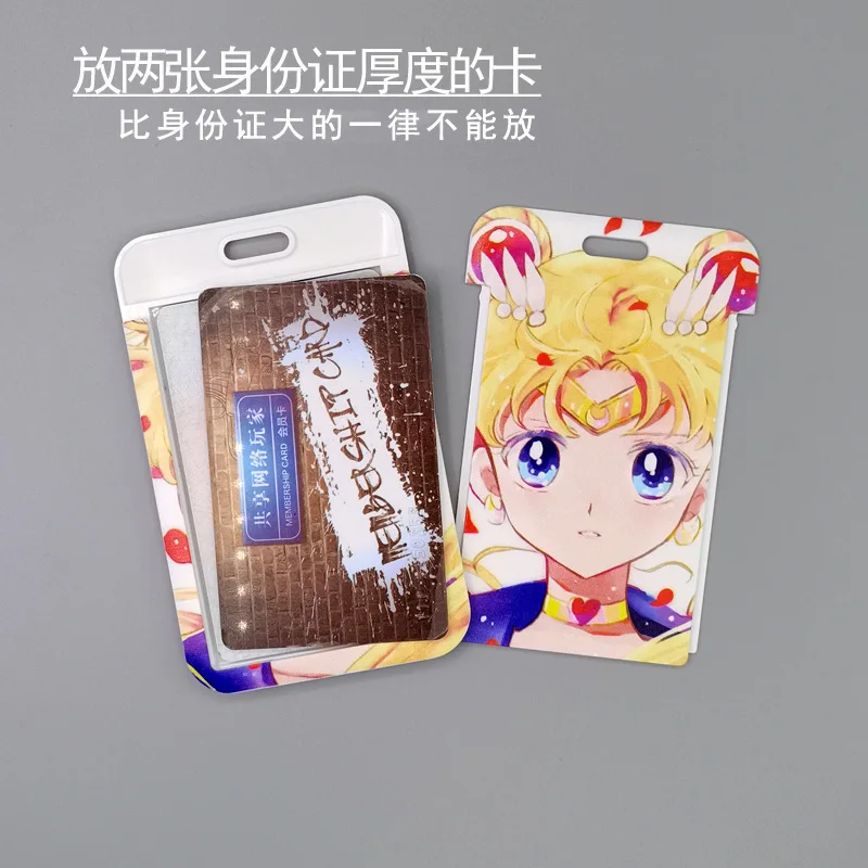 1 세트 애니메이션 카드 케이스 카드 매는 밧줄 키 매는 밧줄 코스프레 배지 ID 카드 홀더 넥 스트랩 열쇠 고리 도라에몽