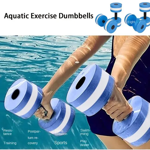 Multicolor EVA Water Dumbbell Pool Exercise Floating Dumbbell Aquatic Exercise Dumbbells Water Sports Aerobic Fitness Equipment 2
