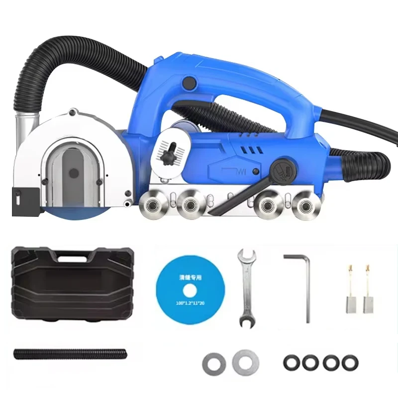 Electric Porcelain Floor Tile Seam Cleaner Dustless Slotting Construction Tool Tile Gap Cleaning Machine Grout Removal Tool