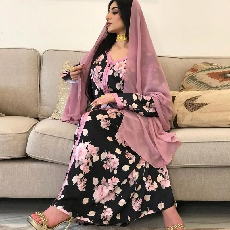2023 Islam Abaya Dress Ramadan Eid Dress  Abayas for Women Ropa De Mujer Envio Gratis Islam Femme Robe Dubai Abaya Turkey