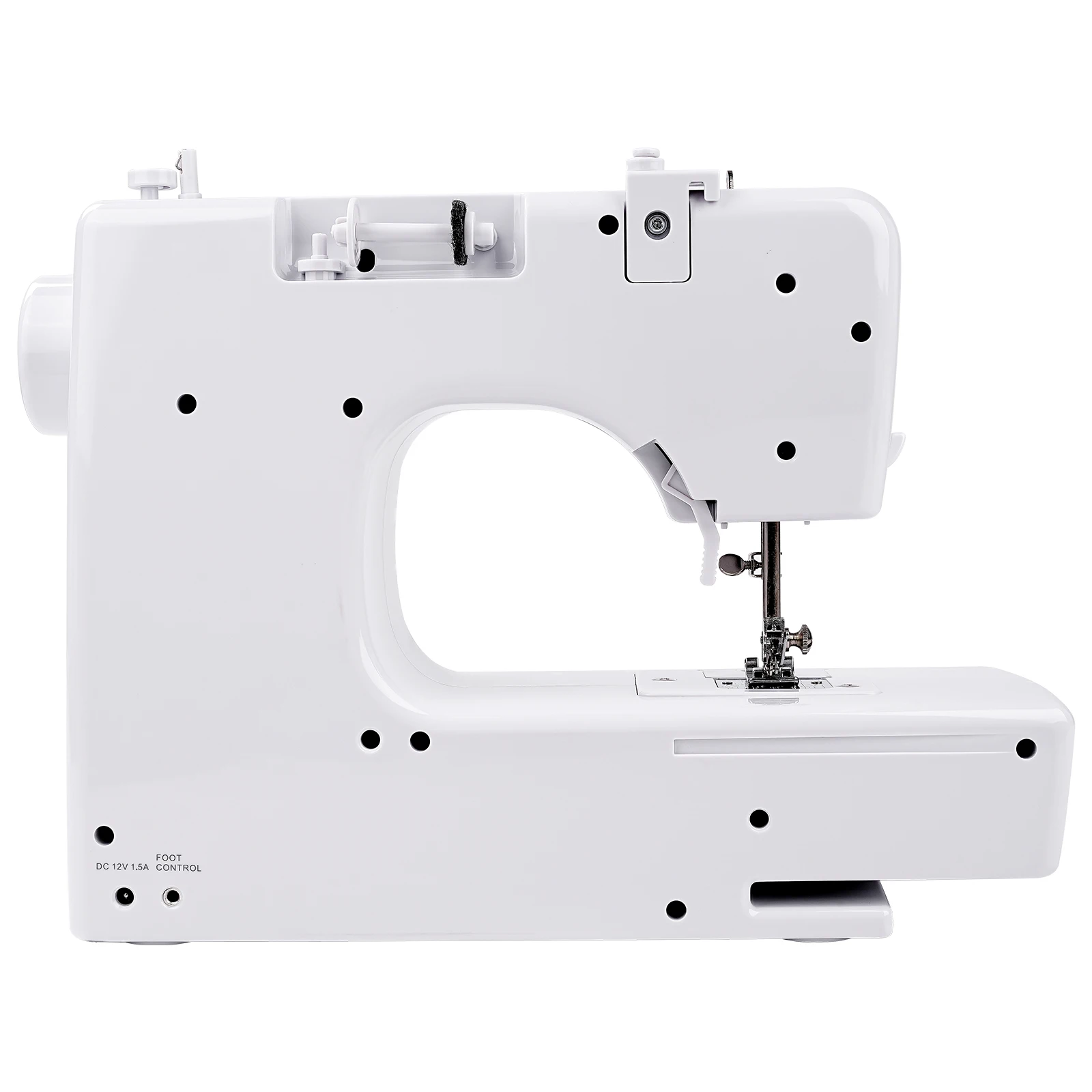 818 Mini elektrische Nähmaschine Haushalt 45 Stiche Nähmaschine mit 42-teiligem Nähset EU – Detail 14