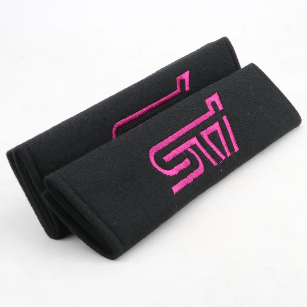 2pcs Jdm Cotton Seat Belt Cover Soft Seatbelt Harness Pads Embroidery