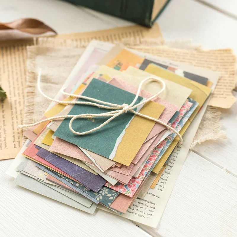 Journamm 60pcs Vintage Scrapbook Paper Material Paper Stationery Scrapbooking Journaling Project DIY Retro Background Paper 3