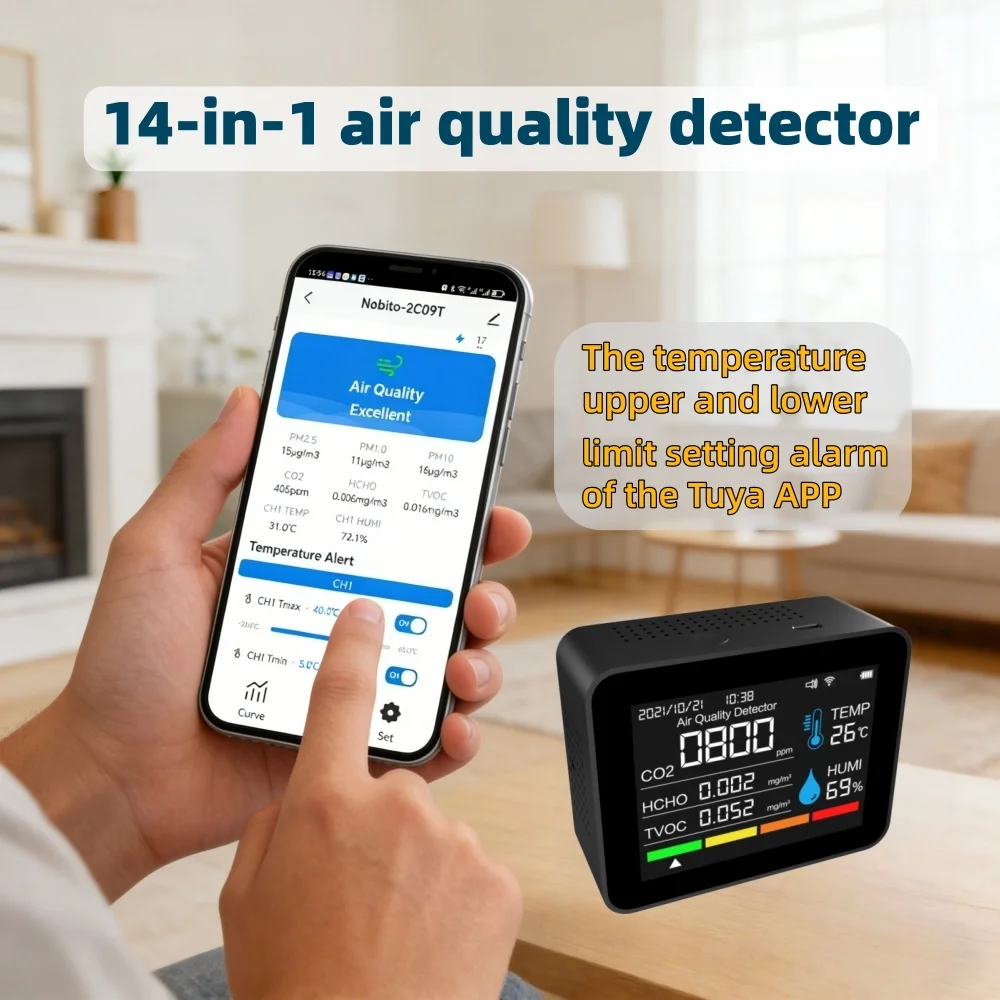 Multifunctional Digital Air Quality Monitor & Home Environment Tester