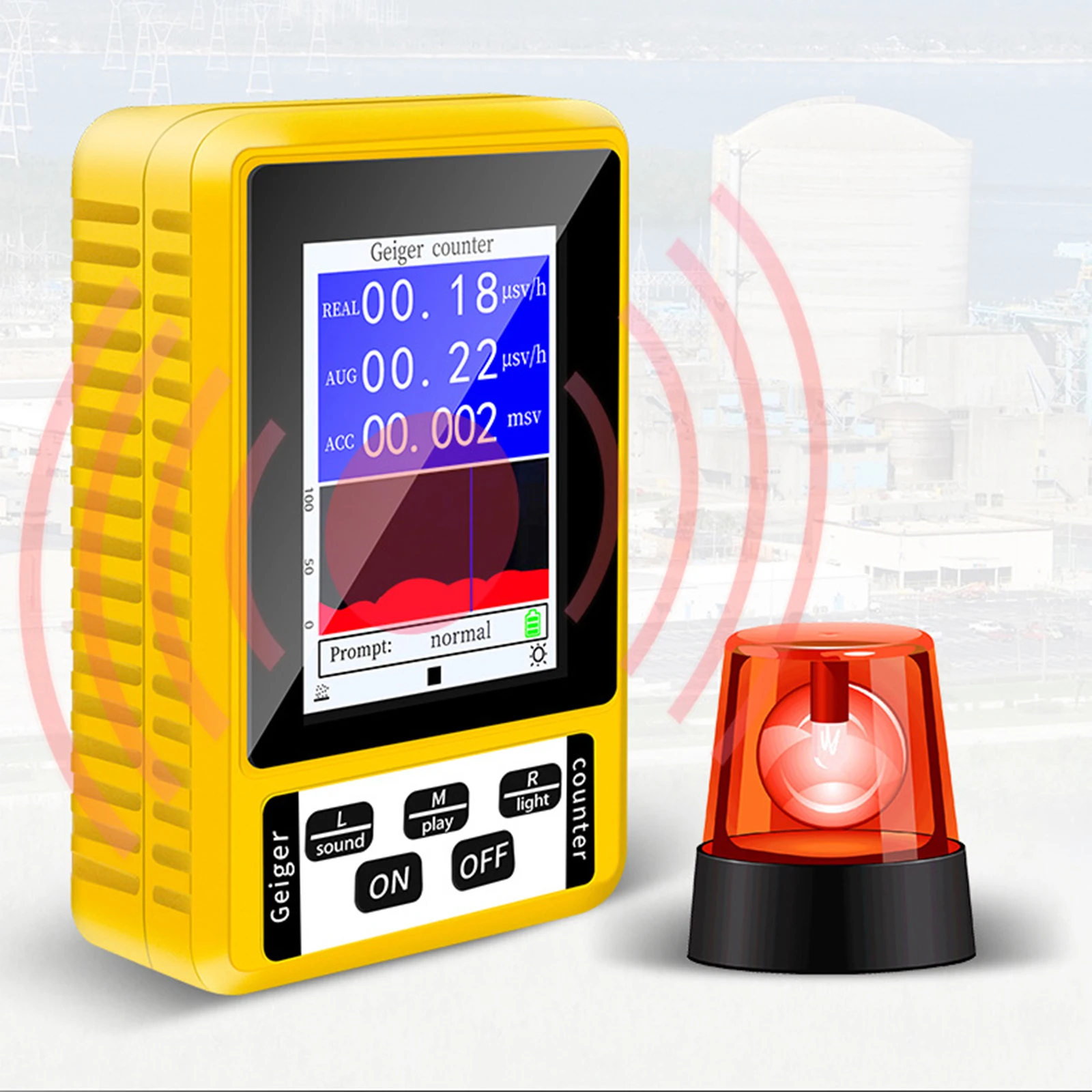 BR-9C 2-in-1 Handheld Digital Display Electromagnetic Radiation Nuclear Detector Full-functional Type Tester EMF Geiger Counter 2