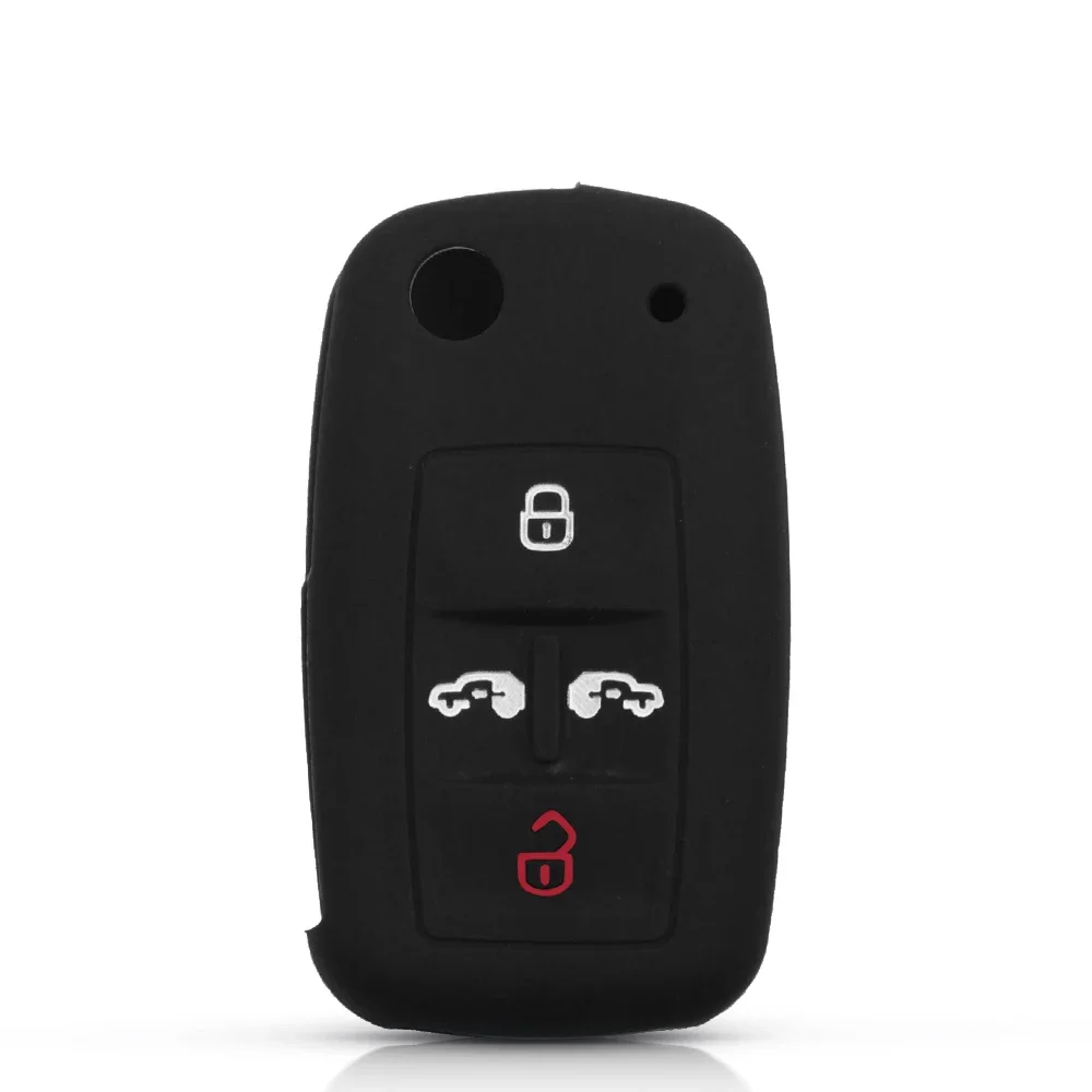 Cover protettiva portachiavi per VOLKSWAGEN - KEYYOU per VOLKSWAGEN VW Sharan Multivan T5 custodia portachiavi in Silicone per auto 4 pulsanti accessori