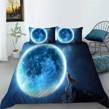 

European Pattern Hot Sale Soft Bedding Set 3d Digital Wolf Printing 2/3pcs High Quality Duvet Cover Set ES/DE/EU/US Size