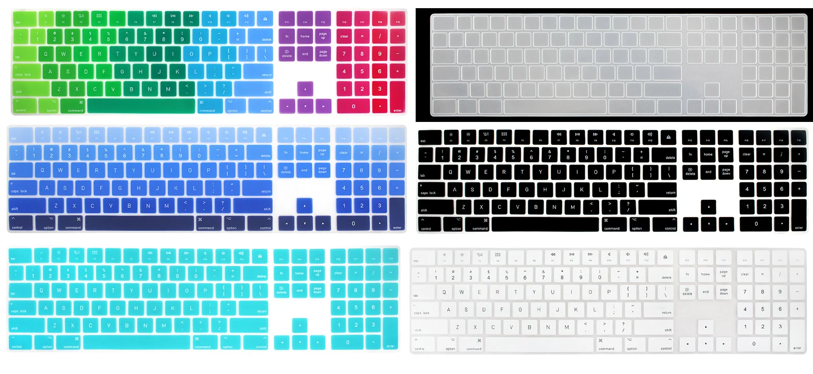 Premium Keyboard Skin for Apple Magic Keyboard with Numeric Pad - US English Layout