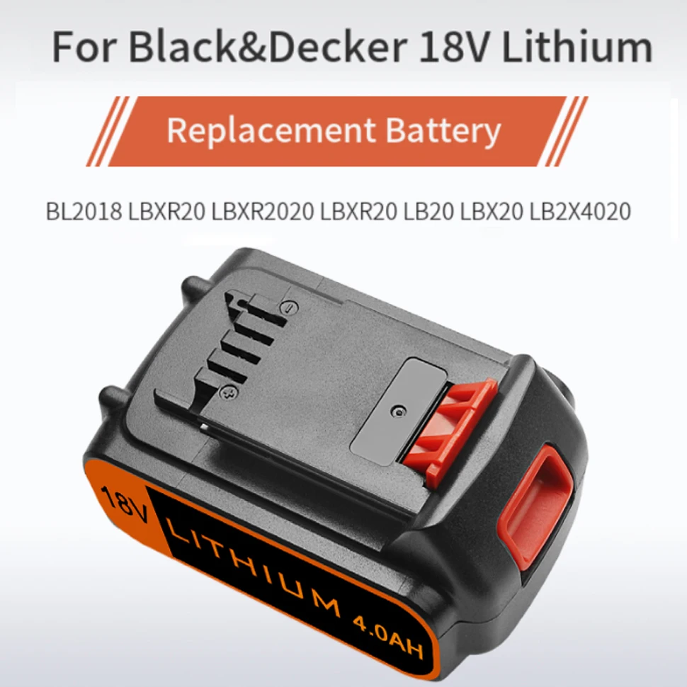 Lithium Ion 20V Rechargeable Batteries for Black Decker LBXR20 BL2018  Cordless Power Tools 4.0/5.0/6.0Ah Replacement Battery - AliExpress