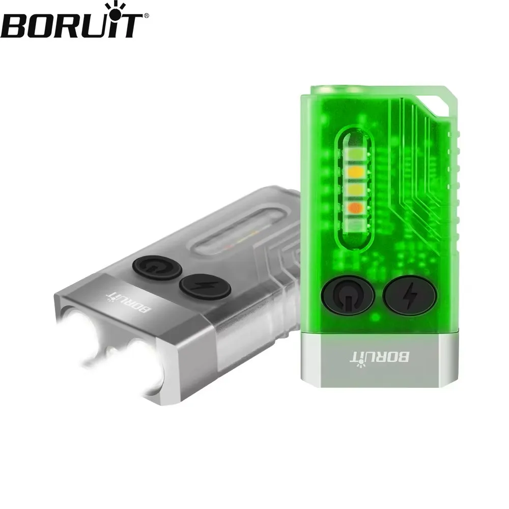 BORUiT V10 LED Keychain EDC Flashlight – USB Rechargeable, 1000 Lumens, Magnetic, IP65