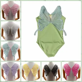 لصاقة أجنحة الفراشة من الأورجانزا لتزيين الملابس ، قماش دانتيل ، ثلاثي الأبعاد ، ملصق قماش ، تصنعه بنفسك ، زهرة مزخرفة