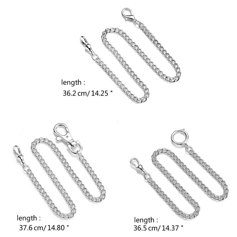 1PCS 36cm Vintage Alloy Pocket Watch Chain For Antique Quartz Women Men watch parts pocket watch chain
