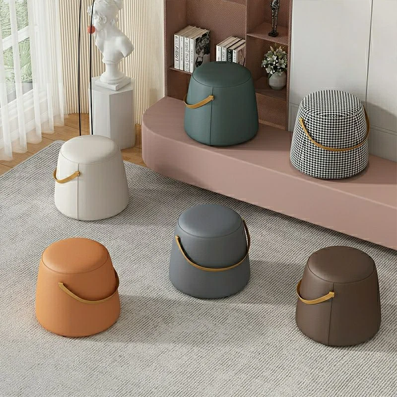 

Technology Cloth Sofa Side Stool Portable Stools Living Room Tea Table Stools Makeup Stool for Shoes Changing Low Ottomans Pouf