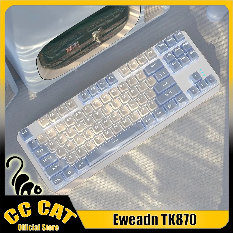 

Eweadn Tk870 Wired Keyboards Mechanical Keyboards Gaming Keyboard Customized Hot Swap Rgb Office Gamer Keyboards For Girl Gift
