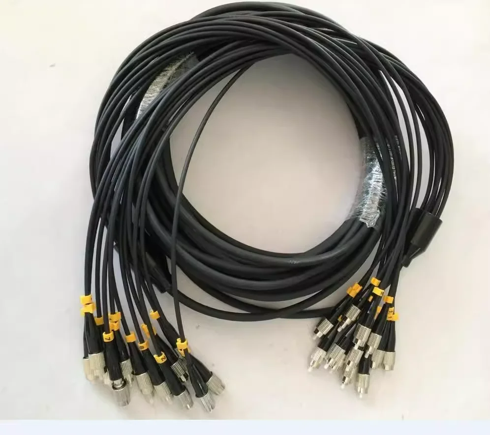 TPU Armored Fiber Optic Cables,OM3 Multimode, 2/4/6/8/12 Cores,LC,SC,FC,ST,UPC,cable fibra optica internet,FTTH,100m,120m,150m